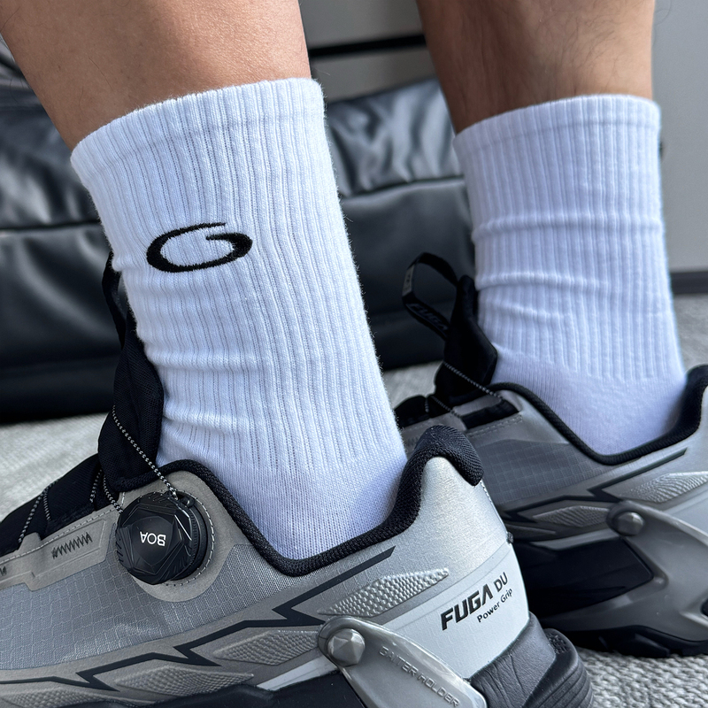 Paris Trendy Unisex Couple Style Simple Embroidered Training Sports Socks Versatile Casual All-Cotton Mid-Calf Socks