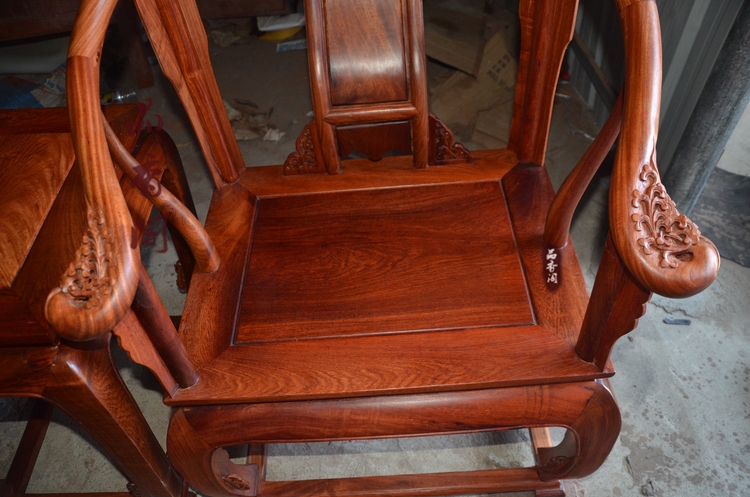 Gỗ hồng mộc lớn Gỗ hồng mộc Miến Điện cung ghế sofa tám mảnh sofa gỗ gụ sofa gỗ gụ nội thất đặc biệt - Bộ đồ nội thất nội thất thông minh