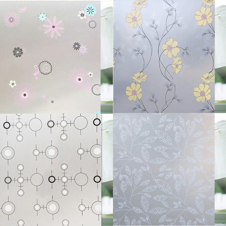 Self-adhesive window paper window grille window sticker frosted sticker powder room light-transmitting opaque bathroom cellophane film