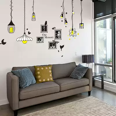 Wallpaper self-adhesive dormitory wall stickers warm decorations bedroom living room background wall creative stickers PVC1 pieces