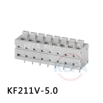 Spring-type wiring terminal KF211V-5 0mm KF211R-5 0mm free screw press type corset terminal