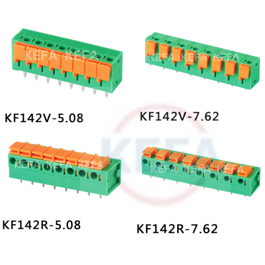 Spring-type wiring end KF142V142R-5 08mm7 62mm double-row straight bending sleeper wiring with direct sales-Taobao