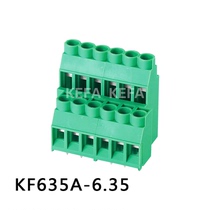 Kefa terminal KF635A 635B-6 35mm high and low dislocation double-layer screw type PCB terminal