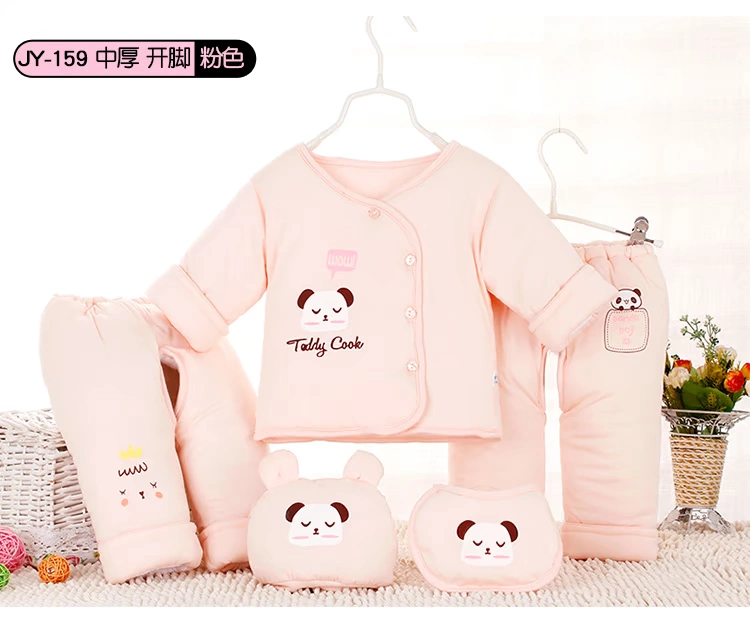 Bộ quà tặng sơ sinh cho bé quần áo cotton mùa xuân và mùa thu đông 0-3 tháng 6 Đồ sơ sinh cho bé sơ sinh đồ sơ sinh cho bé trai