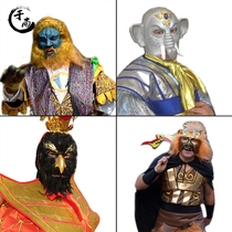 Green lion white elephant strange bird small diamond wind Lion spirit character series costume mask