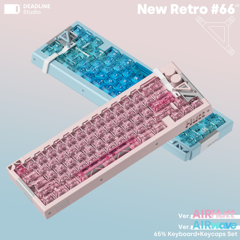 [in Stock] Deadline Newretro # 66V2 Ver.Hutt/Wave Customized Keyboard Keycap Set