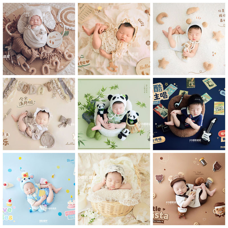 Newborn Photography Props Studio Photo Theme 2026 Kd Exhibition New Genuine Baby Infant Year of the Sheep Outfit Newborn Photography Props Studio Photo Theme 2026 Kd Exhibition New Genuine Baby Infant Year of the Sheep Outfit