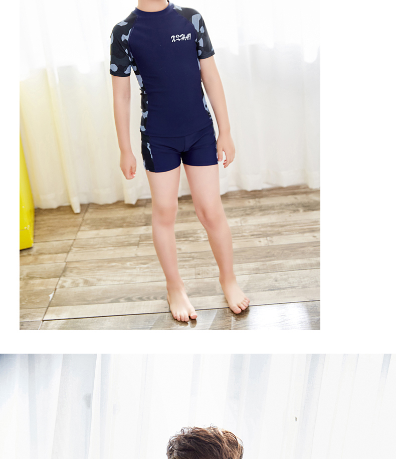 Đồ bơi cho trẻ em Bộ đồ cho bé trai Chàng trai tuổi teen Quần bơi Học sinh Big Boy Split Spa Kem chống nắng Bơi nhanh khô - Bộ đồ bơi của Kid đồ nàng tiên cá cho be gái