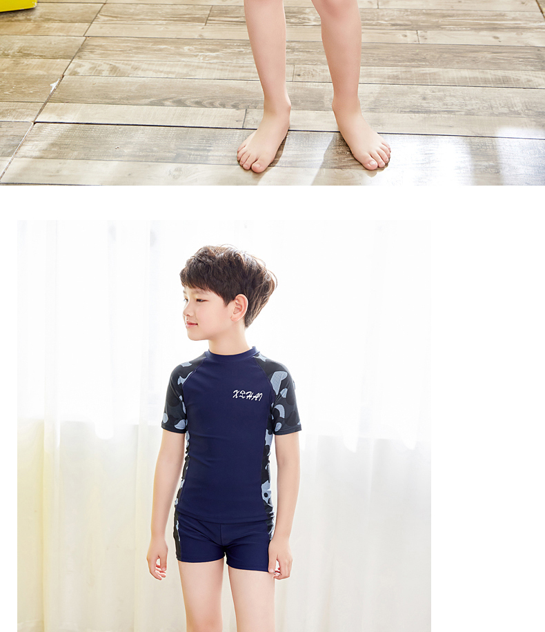Đồ bơi cho trẻ em Bộ đồ cho bé trai Chàng trai tuổi teen Quần bơi Học sinh Big Boy Split Spa Kem chống nắng Bơi nhanh khô - Bộ đồ bơi của Kid đồ nàng tiên cá cho be gái