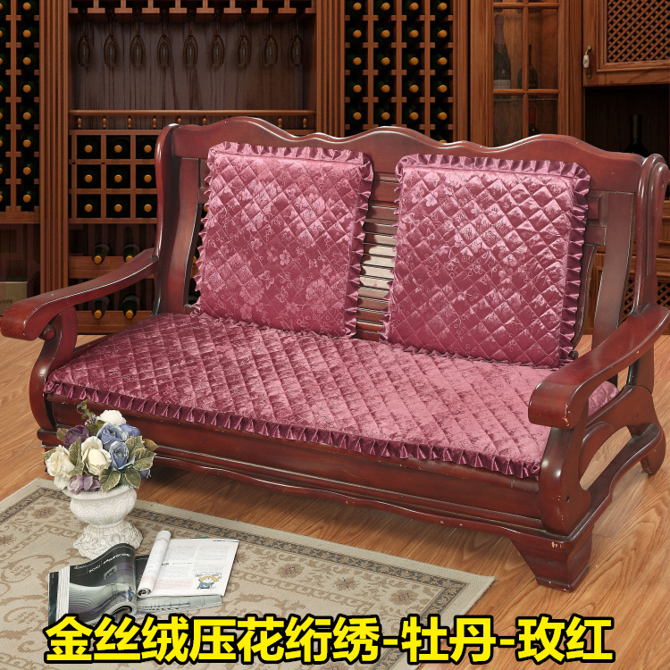 Sofa gỗ đệm đệm xốp dày chống trượt cơ thể dài ghế đệm gỗ đỏ sofa sang trọng đệm mùa đông bộ thảm trải ghế gỗ cao cấp dày không trơn
