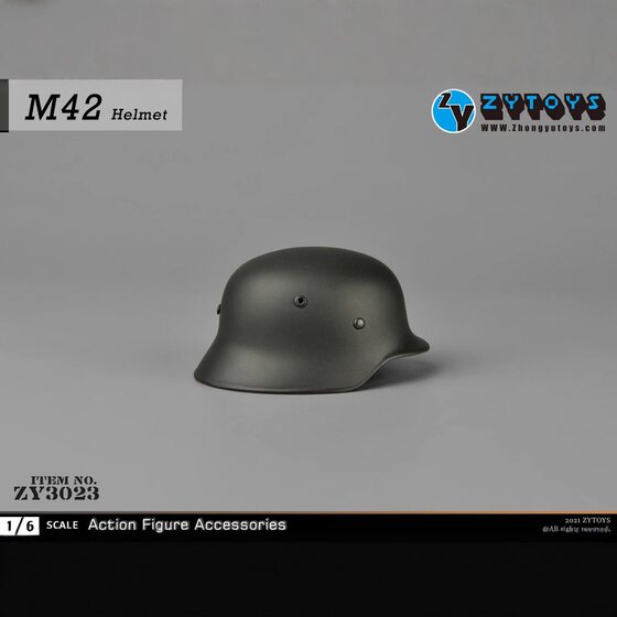 Zytoys 1/6 Wwii German Metal M42 Helmet Model Soldier Figure Zy3023