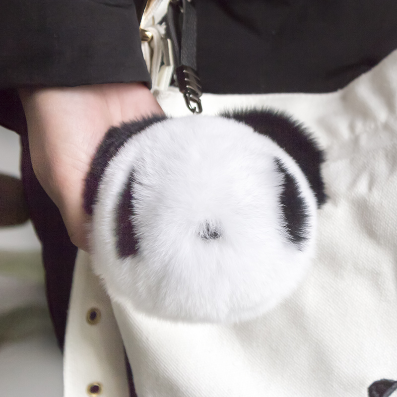 Skew Satchel Hanging Accessories Paparazzi rabbit hair wool bag hanging decoration female mobile phone hanging decoration small pendant cute plush pendants
