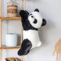 Iron magnet Panda doll Plush black and white Panda doll Cute Plush toy girl creative gift Hug bear