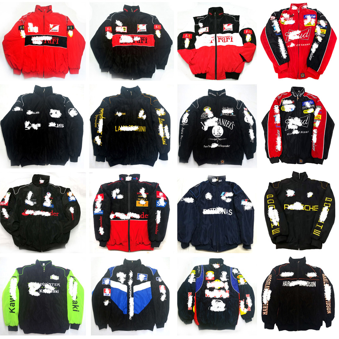 F1 レーシングスーツ冬の綿の服サイクリングスーツアメリカンジャケットメンズ野球スーツ女性のオートバイのジャケット防風レトロ