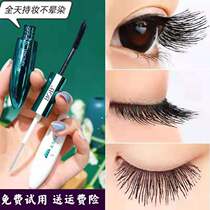 BOB double head mascara waterproof slim roll teething without fainting encryption lengthened 4D lasting anti-sweat dense natural woman