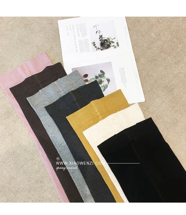 Quay trở lại mùa thu nữ 2018 phiên bản mới của Hàn Quốc của cashmere màu rắn cashmere bếp ống chân vớ vớ vớ vớ mỏng thủy triều vớ adidas