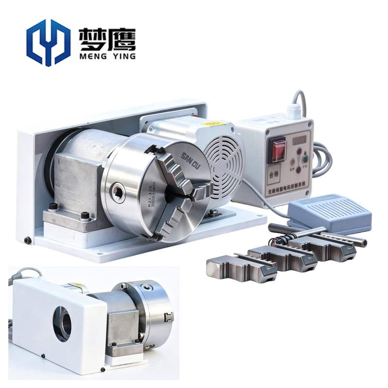 Polishing Machine Power Head Assembly with Protective Cover, Adjustable Speed, Three-Jaw Chuck, Mold Core Polishing and Grinding Machine
