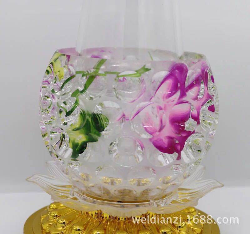 LED水晶小菠萝小巧喷泉灯活动七彩旋转KTV酒吧舞台灯圣诞灯节日灯详情4