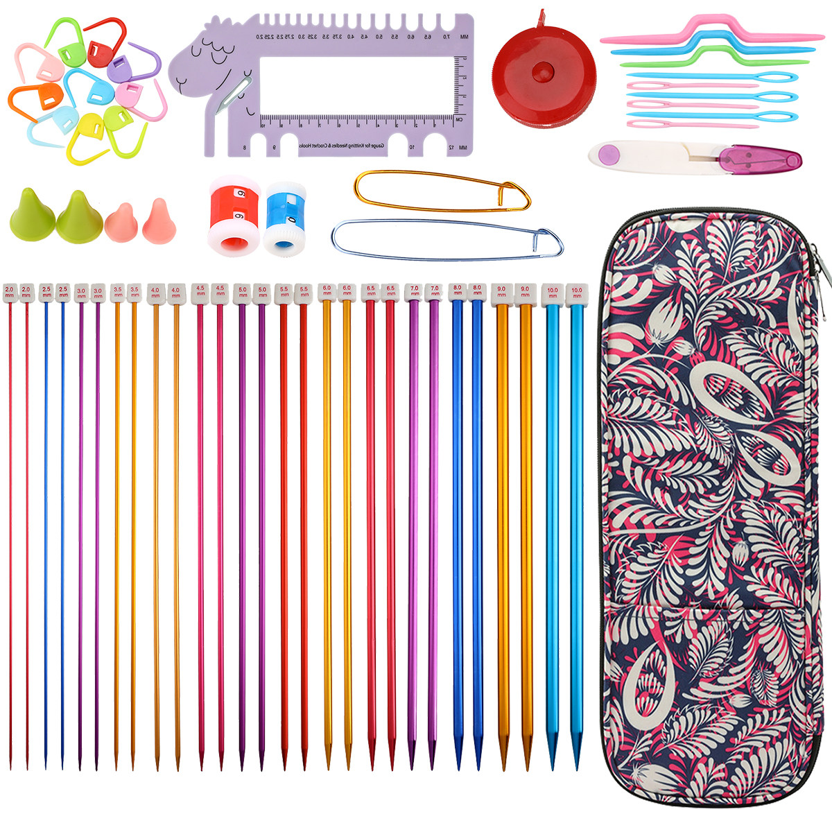 DIY Handmade Weaving Tool Accessories Suit 35cm Color metal aluminium Single head Needle Sweater Stitch Knitting Suit