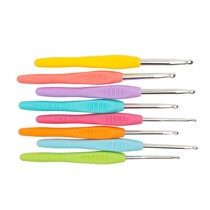 Rons new hand knitting tool crochet color soft handle aluminum crochet 8 childrens sweater wool to send tutorial