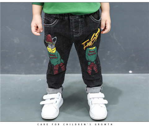 Quần jeans bé trai 2018 thu đông mới Hàn Quốc cho bé 1-3-5-6 tuổi 2 bé cộng với quần nhung dài mùa đông thủy triều thoi trang tre em