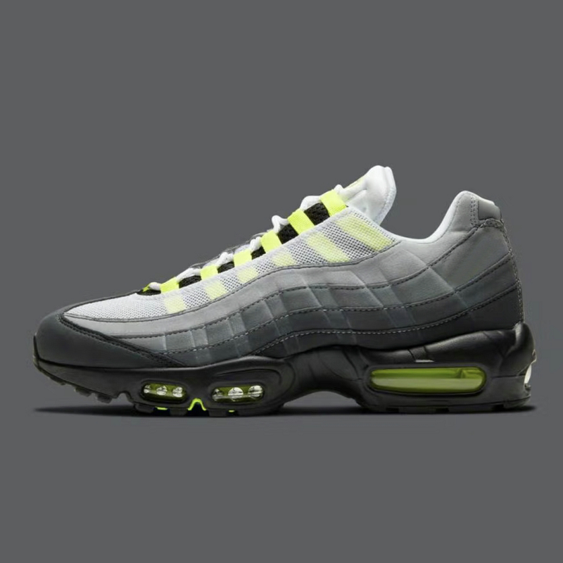 Spring New Max95 Men's Shoes, Korean Style Versatile Retro Mesh Air-Cushion Shoes with Internal Height Increase and Shock Absorption, Sports and Casual Shoes