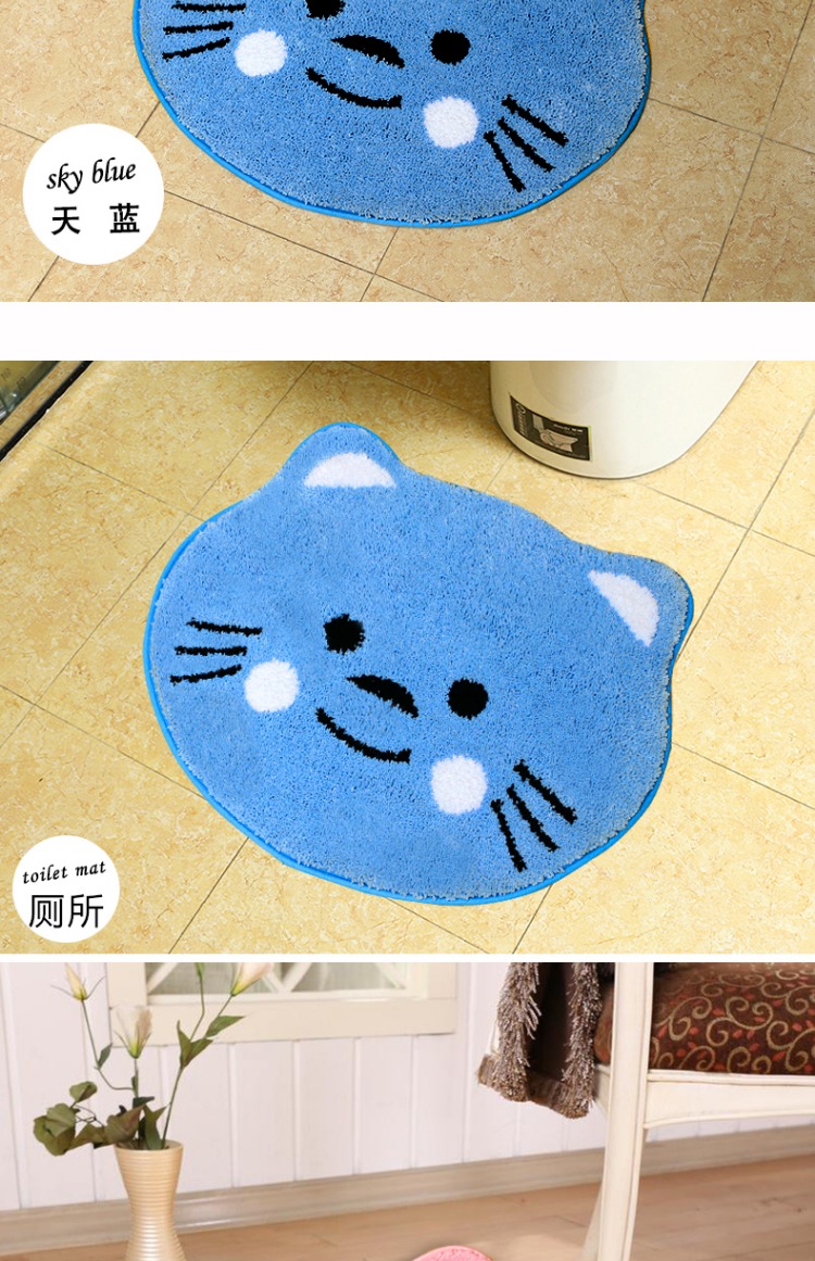 Mimi mèo mat phim hoạt hình cửa mat thảm cửa phòng tắm thảm phòng tắm phòng tắm nhà vệ sinh thảm - Thảm sàn xốp lót sàn