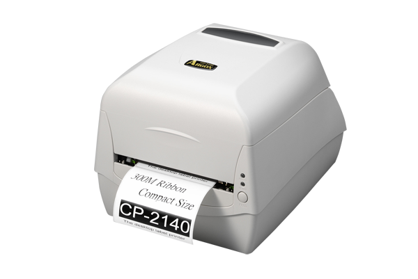 Vertical image CP-2140 bar code printer adhesive jewelry label clothing tag wash mark printer