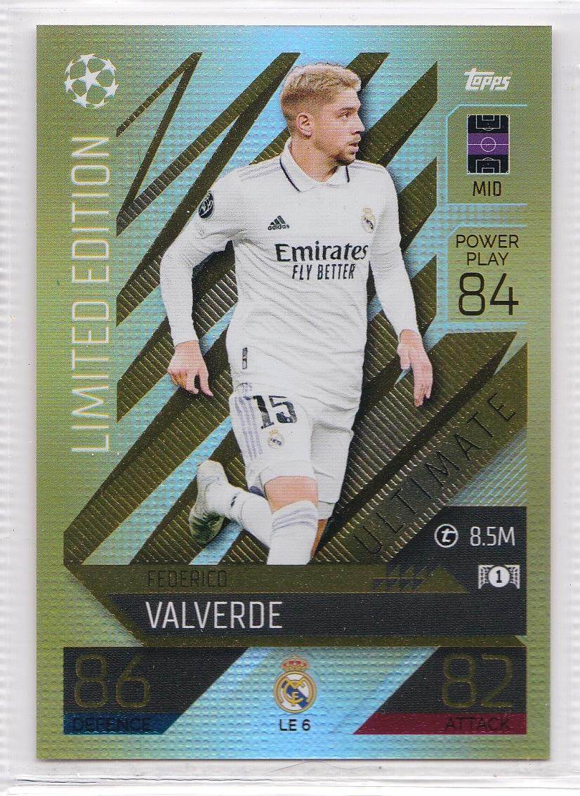 TOPPS 2022-23 Champions League League Star Card Additional Edition LE6 Limited Card Real Valverde