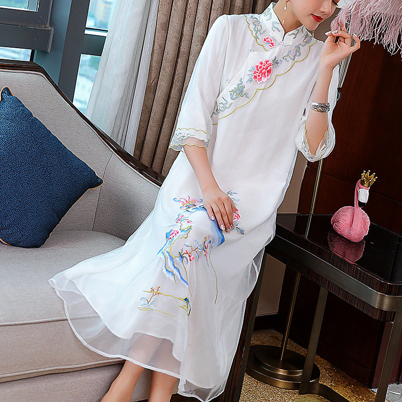 Cheongsam 2021 new Chinese style summer improved Tang suit Hanfu daily ancient style skirt ethnic style dress