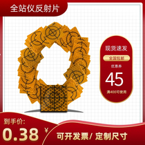 Yellow total station diamond reflector prism measurement reflector tunnel self-adhesive Leica reflector 2 3 6