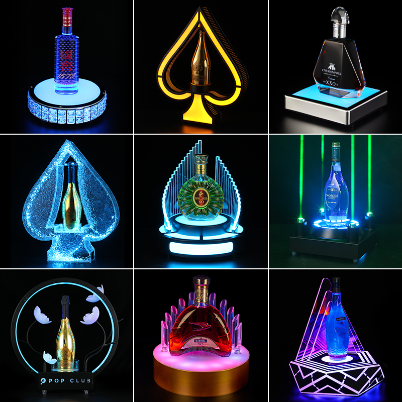 光るワインシート KTV バー用品 スペードワインシート 外国ワイン XO ワインディスプレイスタンド シャンパントレイ レーザーワインシート