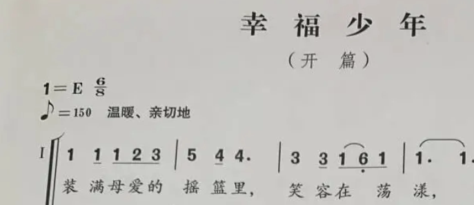 Happy Teen Boy Vocal Chorus Brief Piano Accompaniment