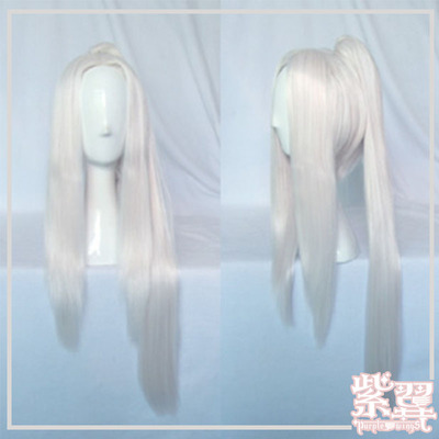 taobao agent Spot Purple COS Wig Fate/ZERO Mrs. Alicefill's haircut version of silver pink high temperature silk