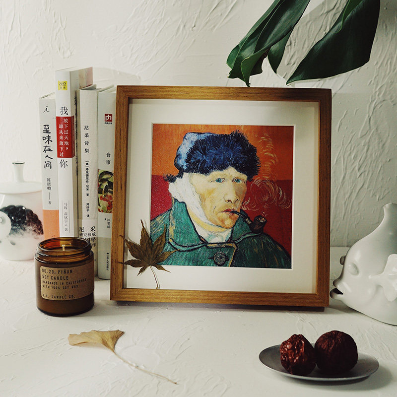 Square Wooded Plus Photo Frame Solid Wood Walnuts Pendulum Table Loading Log Idea Hanging Wall Wash Photo Glass Frame Customisation