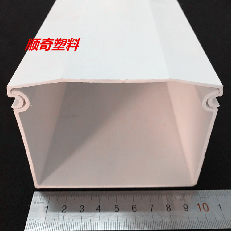 PVC assembly slot 100*80 new material thickness wire and cable protection trough manufacturer direct sales