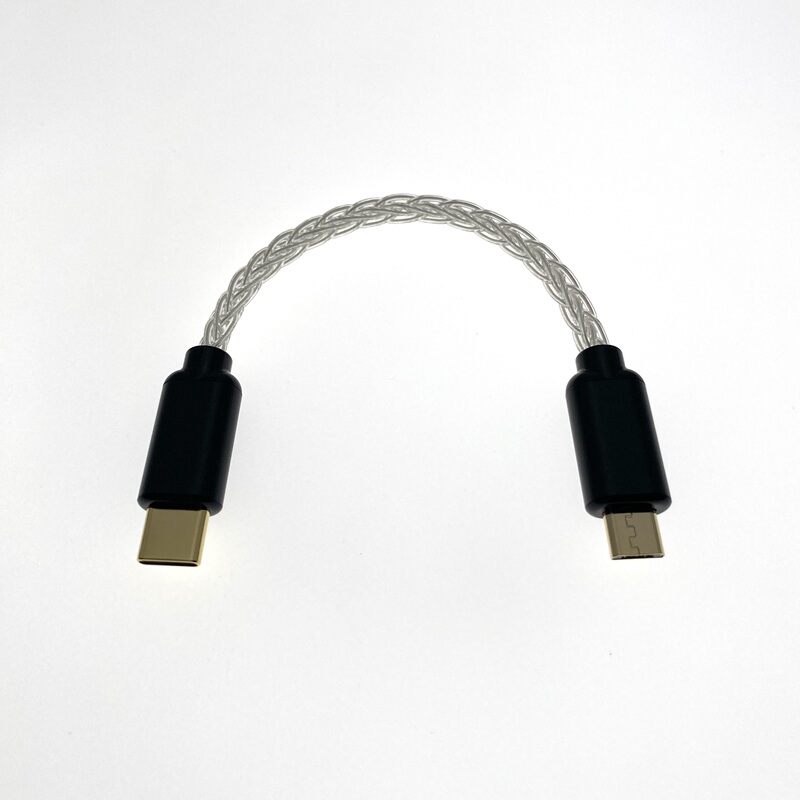 Typec to Micro USB Decoding Cable Dac Single Crystal Copper Otg Cable Pha32A1A Android Mojo Q5Sq1