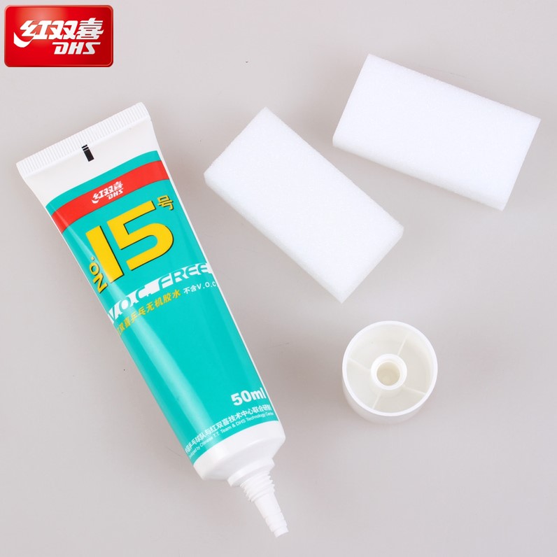 Red Double Happiness Table Tennis Racket Rubber Special Glue 50ml Water Soluble Ping Pong Adhesive Racket Inorganic Glue Adhesive
