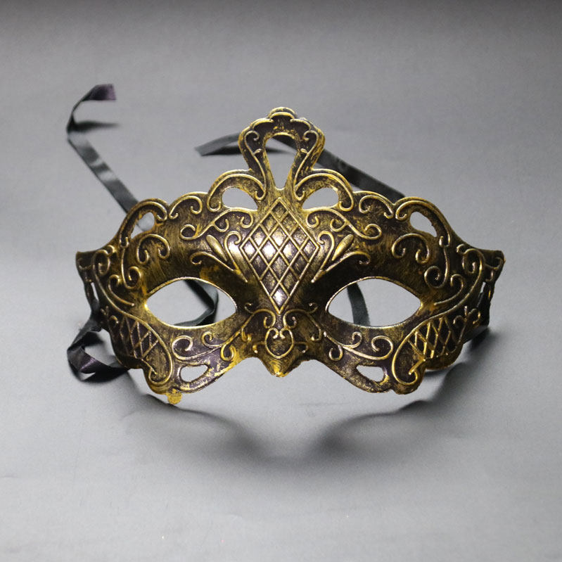 Zero-point party dance mask antique Roman fighter crown mask retro half-face personality gentleman men's mask