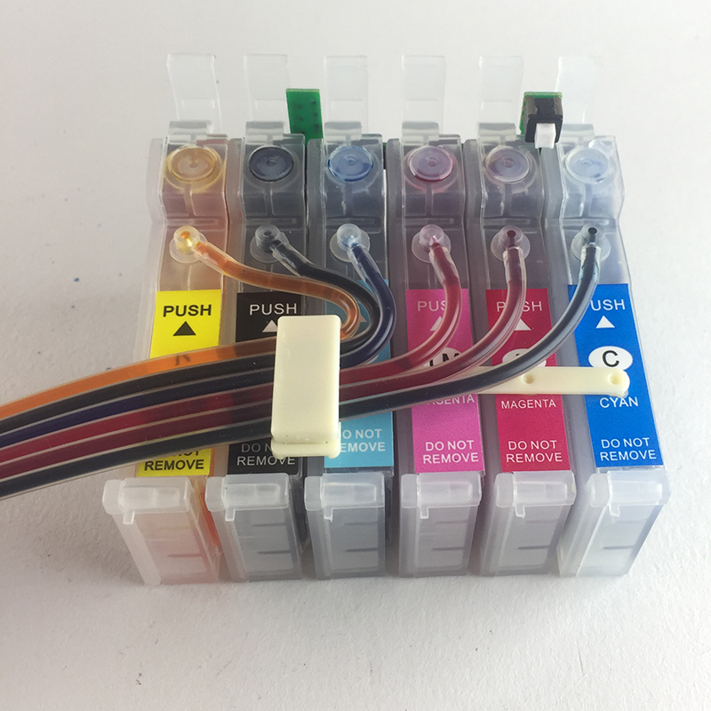 Tương thích với máy in ảnh Epson R330 và hộp mực sáu màu 1390 T60 hệ thống cung cấp hình ảnh liên tục - Phụ kiện máy in trục cao su máy in a3