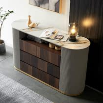 Italian light luxury Rock board bucket cabinet living room modern simple side cabinet bedroom storage multifunctional porch partition New