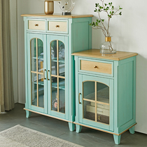 American country style wine cabinet against the wall Modern minimalist home living room decoration high-end restaurant display floor-to-ceiling wine rack