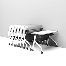 The first table folding table training table and chair combination splicing flap table free combination conference table with wheels movable