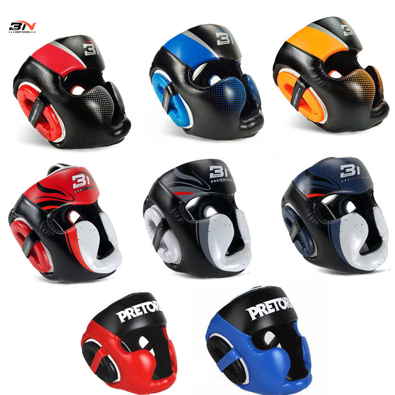 BN Adult Boxing Protective Headgear Thickened Children Loose safety helmet Percussion Taiquan full protective training mask protective gear