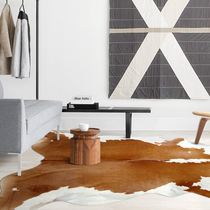The whole cowskin carpet leather imported Nordic style American IKEA living room sofa coffee table mat Bedroom bedside blanket