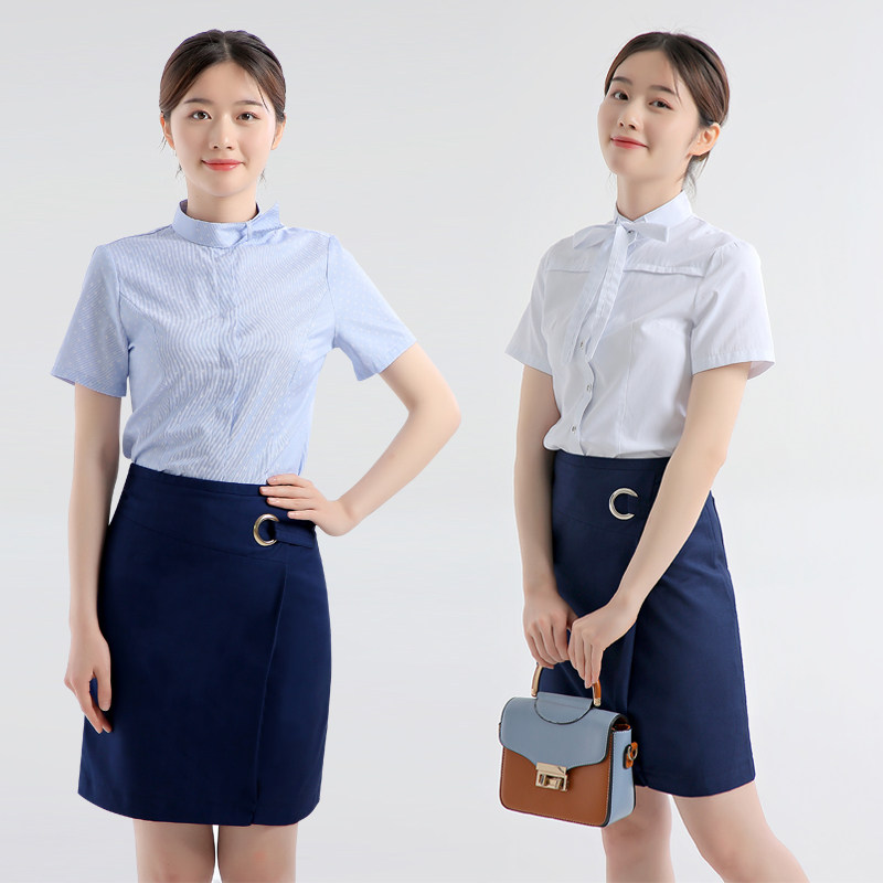 New Mobile Workwear Short Sleeve Shirt 2019 China Mobile Operator Blue Shirt Pants