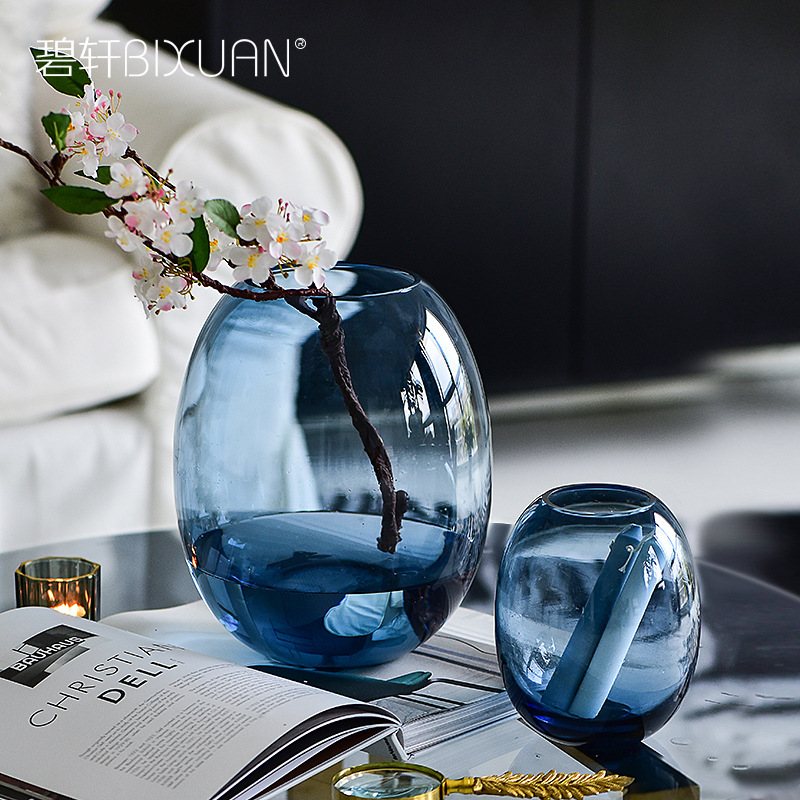 Modern light luxury glass vase Restaurant Living Room Restaurant Household decoration parts