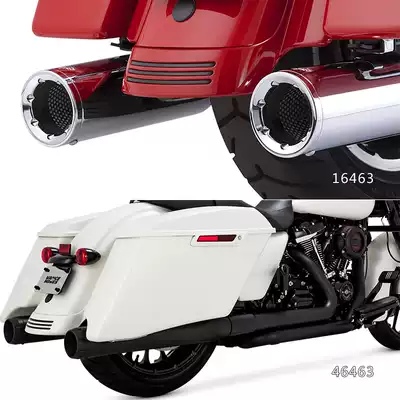 VH Chrome-plated 16463 Black 46463 Tail exhaust Suitable for Harley 17 travel series HI-OUTPUT