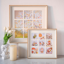 Creative photo frame setting up table nine square square free custom baby year old photo wedding photo enlarged frame wall