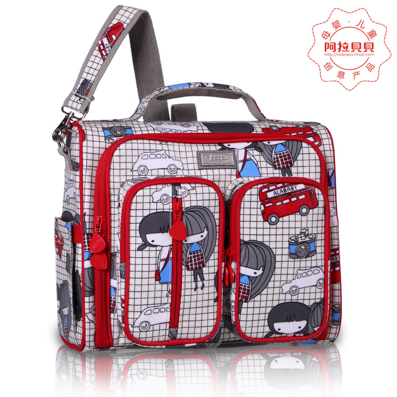 Arabe Beibei pregnant mommy bag oblique cross bag shoulder dual-use bag Carrying bag with baby out of the travel goods storage bag